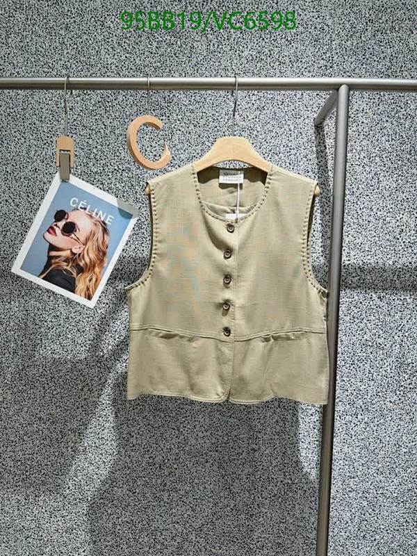 Maison Margiela Women's Linen Sleeveless Button-Up Vest - Versatile & Stylish