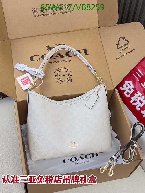 Coach Women's Shoulder Bag - Coated Canvas Hobo Style - White