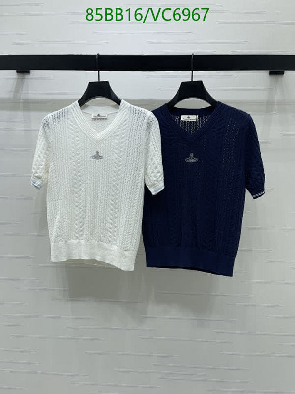 Vivienne Westwood Knitted V-Neck Short Sleeve Top - Elegant & Comfortable