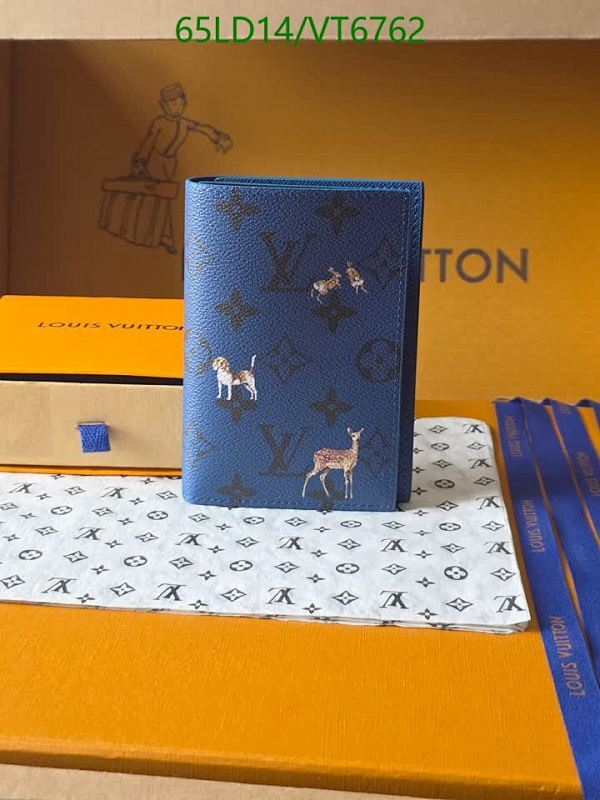 Louis Vuitton Monogram Animals Wallet - Blue Coated Canvas Billfold