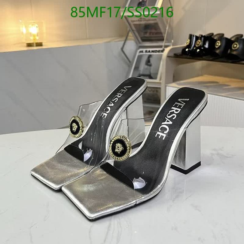 Versace Women's Medusa Medallion Block Heel Slide Sandals