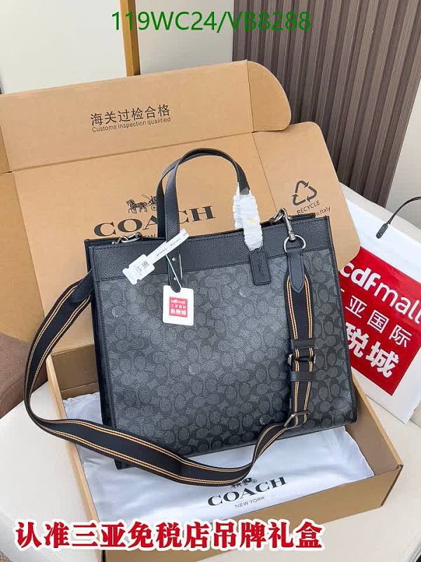 Coach Signature Leather Tote Bag with Detachable Strap