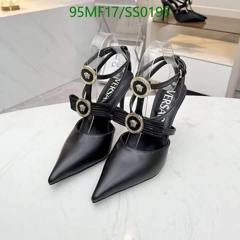 Versace Women's Black Leather Medusa Medallion Heels