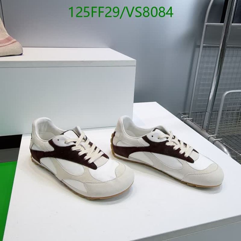 BV Women's Casual Sneakers - White & Brown Suede Low-Top Lace-Up Shoes