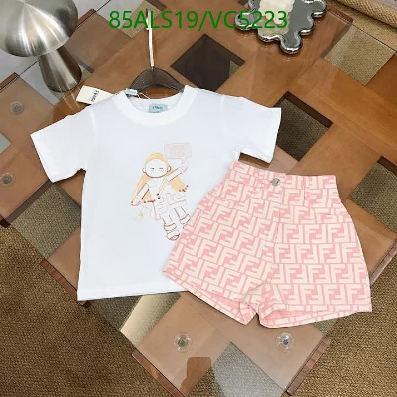 Fendi Kids' Graphic Tee & FF Motif Shorts Set - Comfortable Cotton Blend