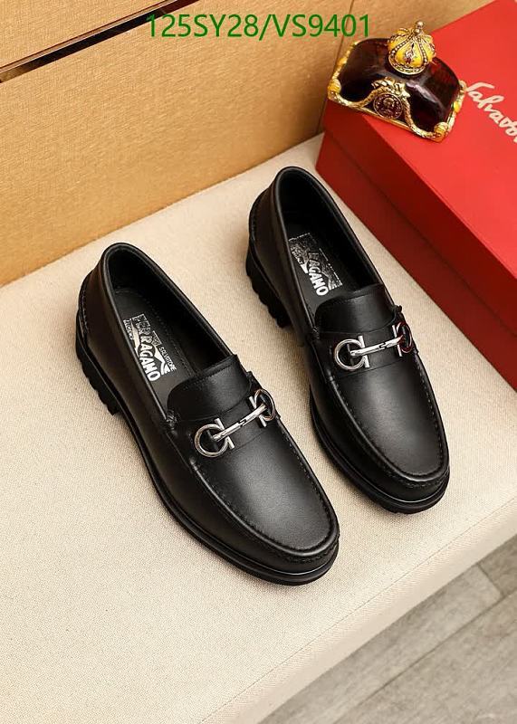 Salvatore Ferragamo Men's Black Leather Gancini Loafers