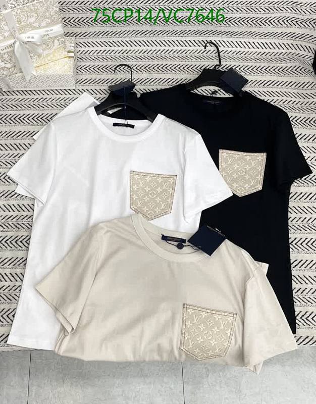 Louis Vuitton Unisex Cotton T-Shirt with Monogram Pocket - VC7646