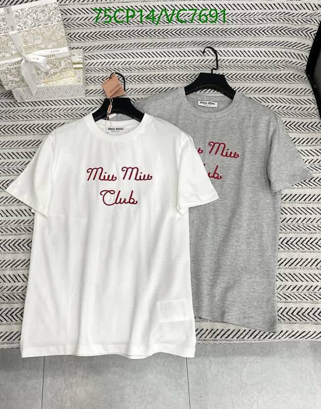 Miu Miu Club Cotton Graphic Tee - Comfortable & Stylish Everyday Wear