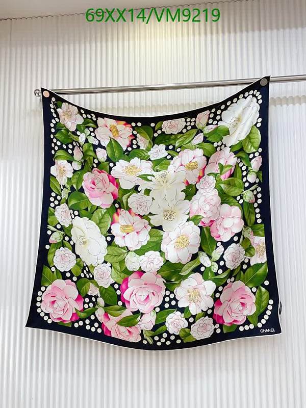 Chanel Camellia Floral Print Silk Scarf 90x90cm