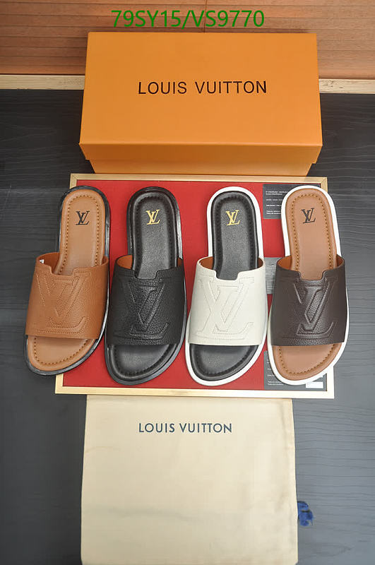 Louis Vuitton Men's Cowhide Slides EU 38-45 - Designer Comfort