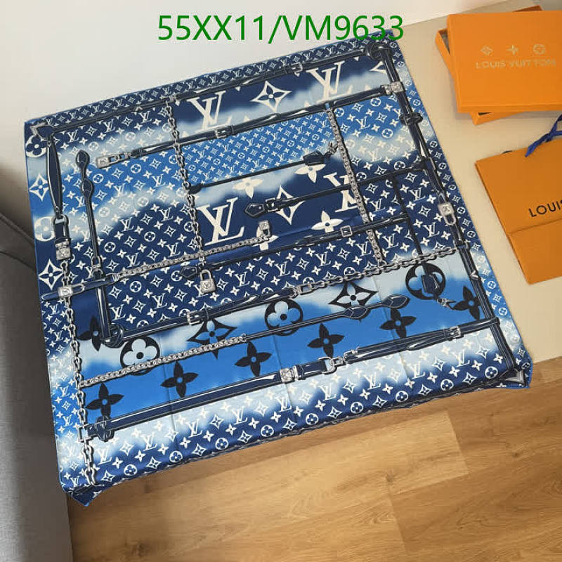 Louis Vuitton Real Silk Scarf 90x90cm - Classic Monogram Print