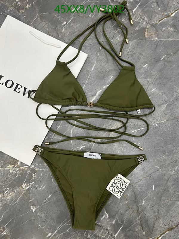 Loewe Luxury Olive Green Triangle Bikini Set - Stylish Swimwear for Women