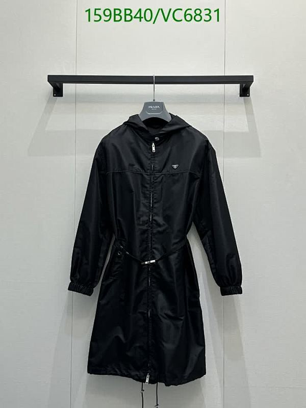 Prada Women's Nylon Hooded Raincoat - Lightweight & Stylish Outerwear