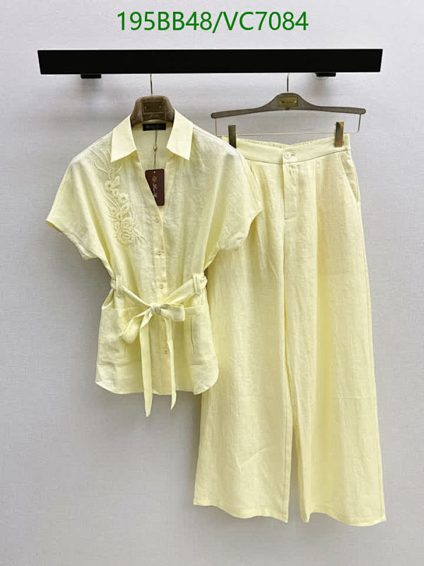 Loro Piana Linen Blend Blouse & Wide-Leg Pants Set - VC7084 - VC7084