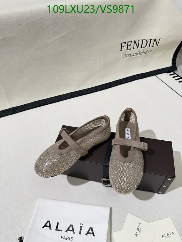 Alaïa Women's Mesh Ballet Flats with Ankle Strap - Elegant & Comfortable