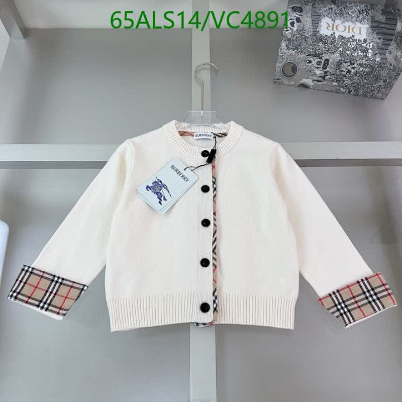 Burberry Kids Knitted Wool Cardigan - Classic Check Trim for Young Ones