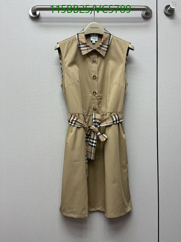 Burberry Women's Sleeveless Trench Dress with Check Detail & Belt