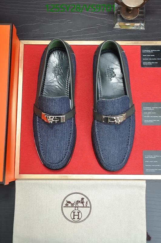 Hermes Men's Denim Loafers with Signature H Buckle
