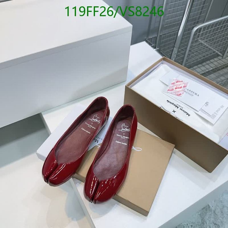 Christian Louboutin Women's Red Patent Leather Split-Toe Ballet Flats