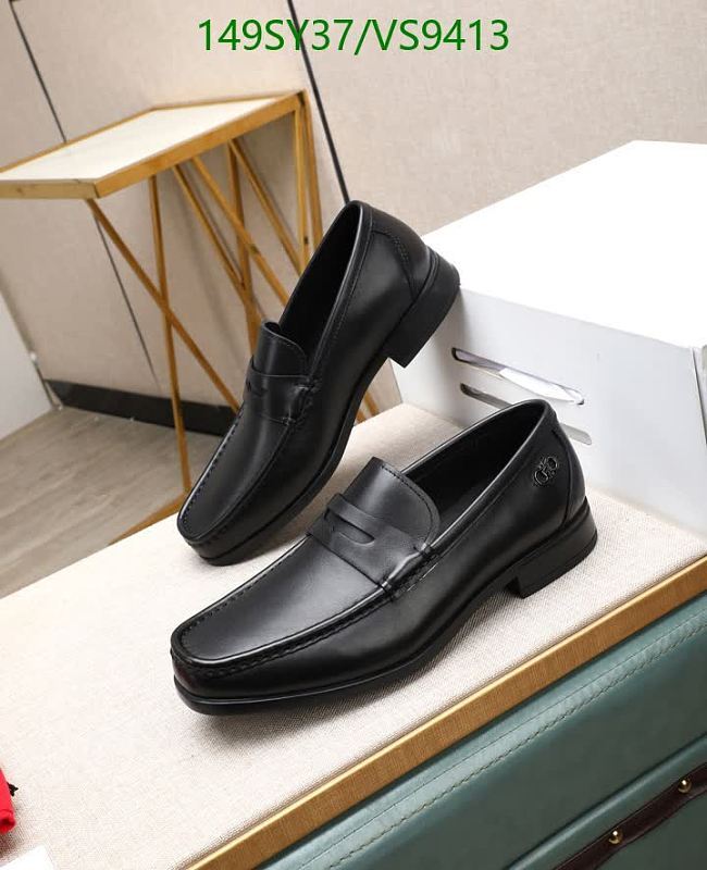 Salvatore Ferragamo Men's Black Leather Loafer Shoes