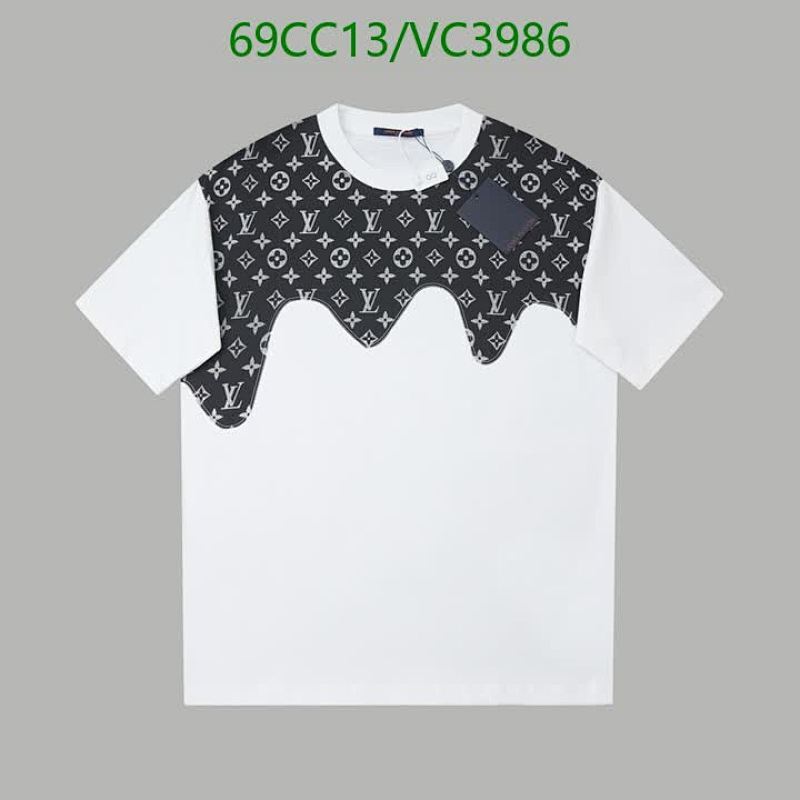 Louis Vuitton Monogram Drip Effect T-Shirt - Premium Cotton Tee for Men