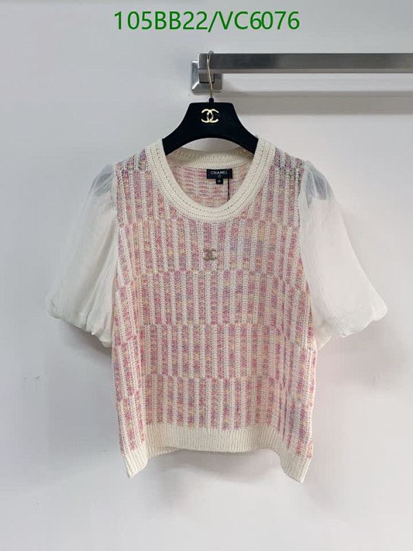Chanel Knitted Top with Sheer Sleeves - Elegant & Comfortable VC6076 5 Chanel Knitted Top with Sheer Sleeves - Elegant & Comfortable VC6076