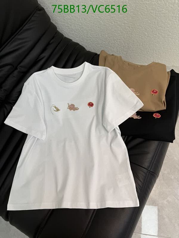 Louis Vuitton VC6516 Cotton T-Shirt with Embroidered Floral Design