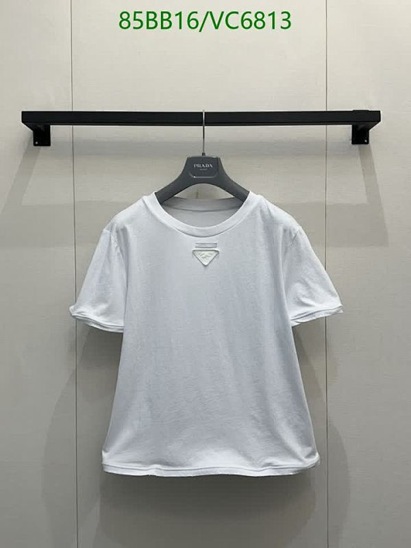Prada White Cotton Short Sleeve T-Shirt with Iconic Triangle Logo