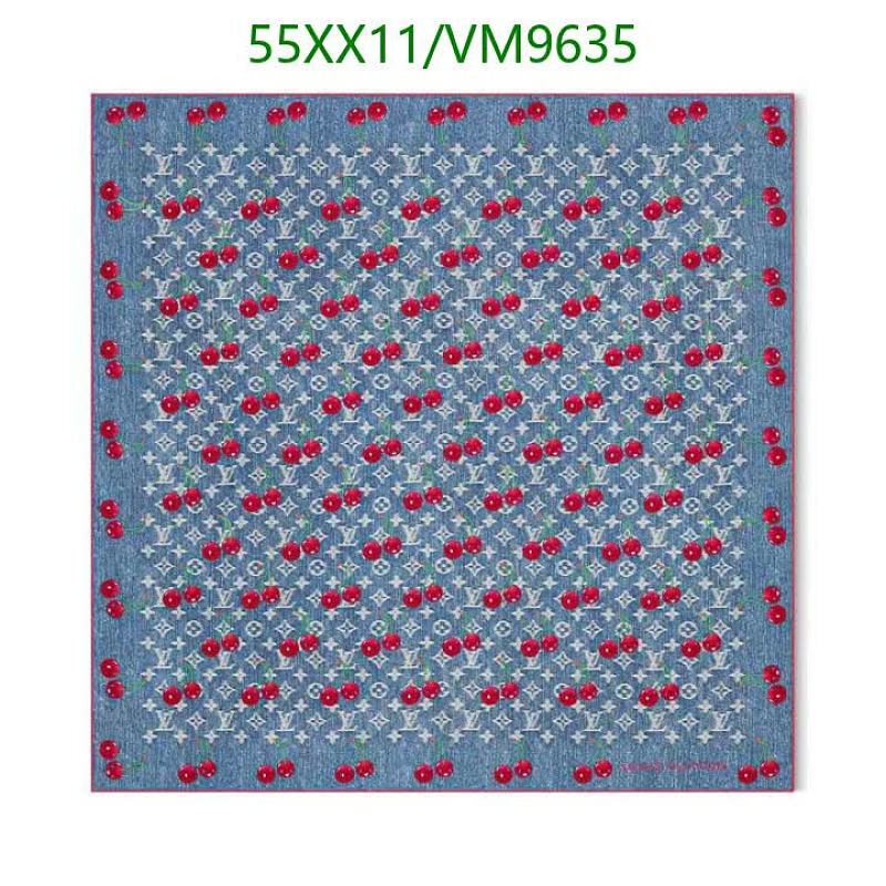 Louis Vuitton Cherry Print Mulberry Silk Scarf 90x90cm