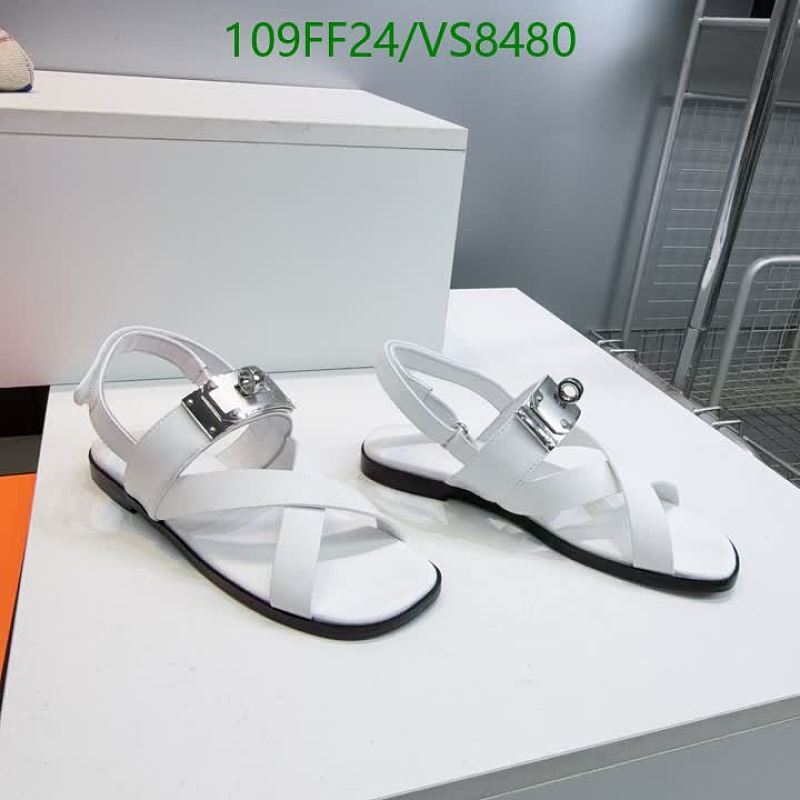 Hermes Women's White Calf Leather Sandals - EU 35-42