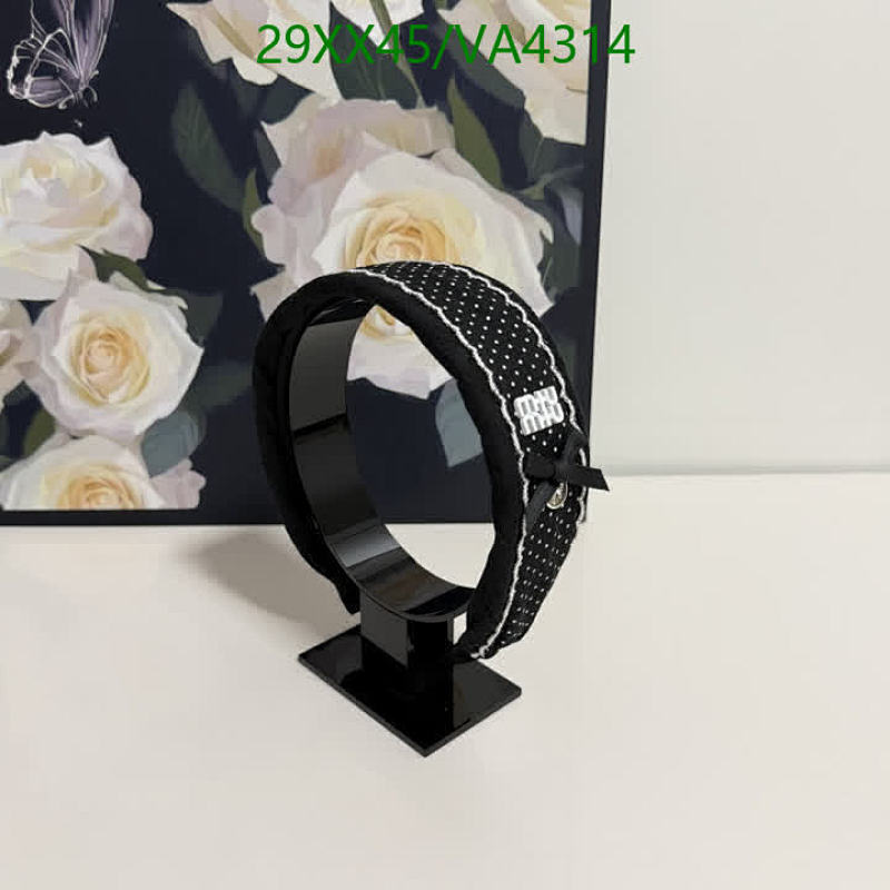 Miu Miu Black Polka Dot Headband with Bow Detail - Elegant Hair Accessory