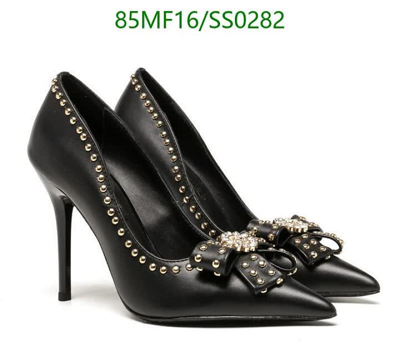 Versace Women's Black Studded Pointed Toe Pumps - Elegant High Heel Shoes