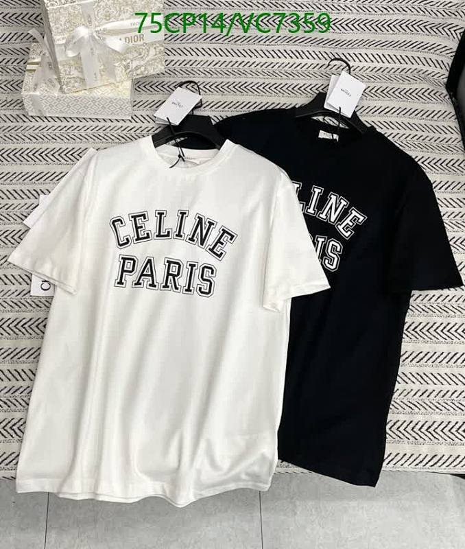 Celine Paris Cotton Logo T-Shirt - Classic Crew Neck Short Sleeve Top