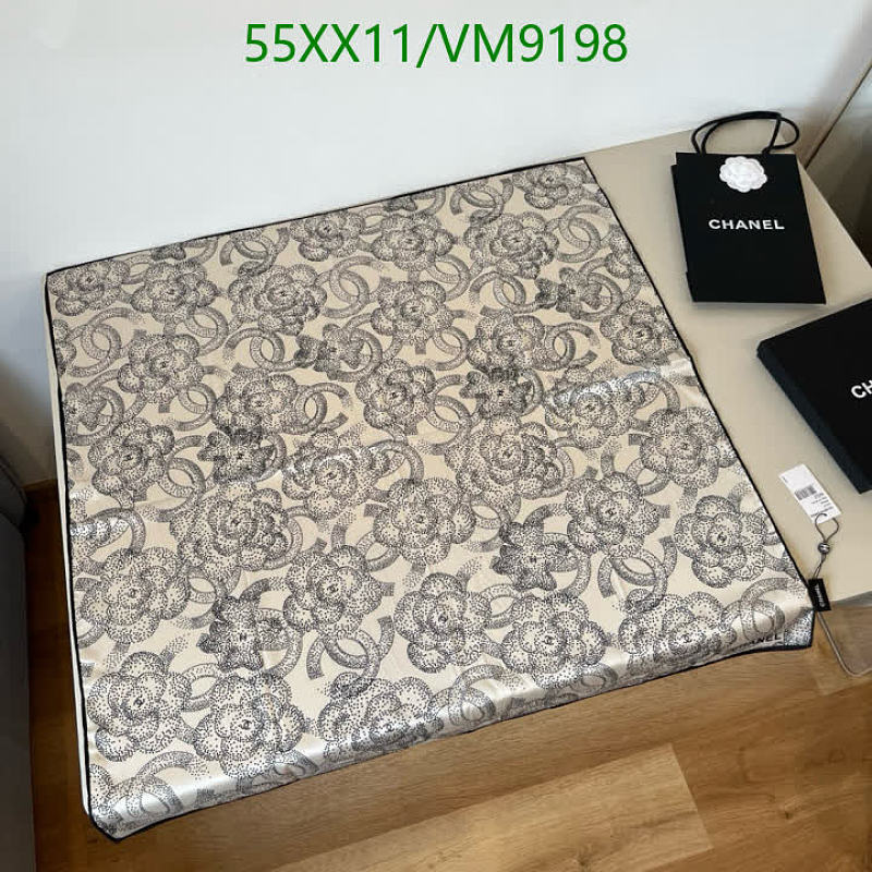 Chanel Camellia Print Silk Scarf 90x90CM