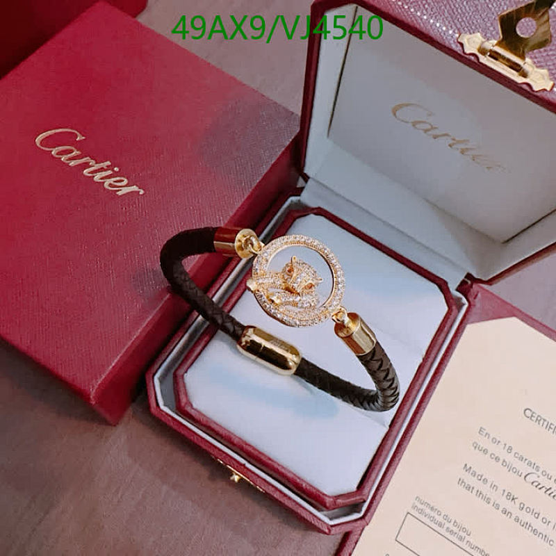 Cartier Panthère de Cartier Bracelet - Braided Leather & Pave Diamond Charm 3 Cartier Panthère de Cartier Bracelet - Braided Leather & Pave Diamond Charm