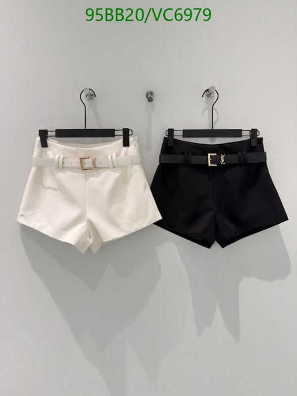 Yves Saint Laurent Women's High-Waisted Tailored Shorts with Monogram Belt