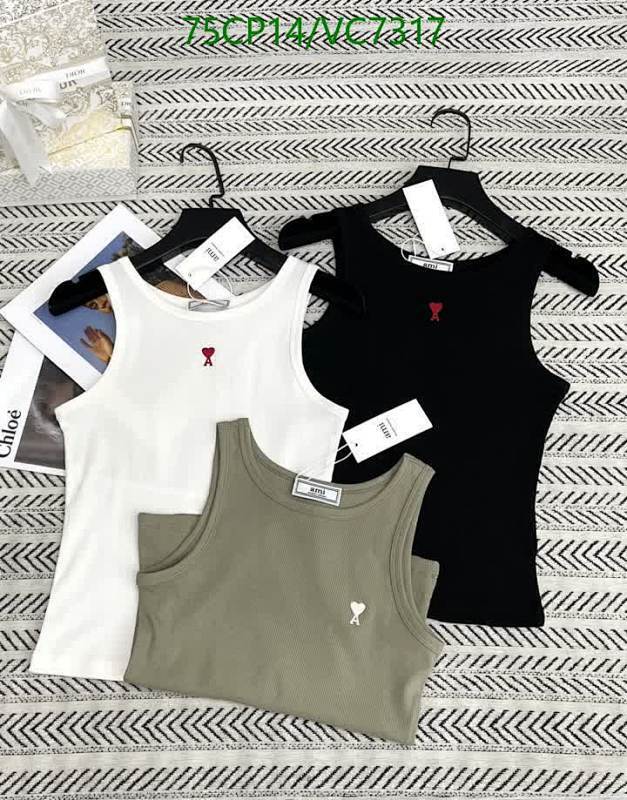 AMI Paris Cotton Ribbed Tank Top for Women - Stylish Sleeveless Basic Wear