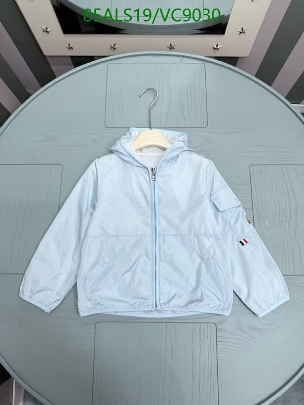 Moncler Kids Light Blue Hooded Zip-Up Jacket - Size 100-160CM