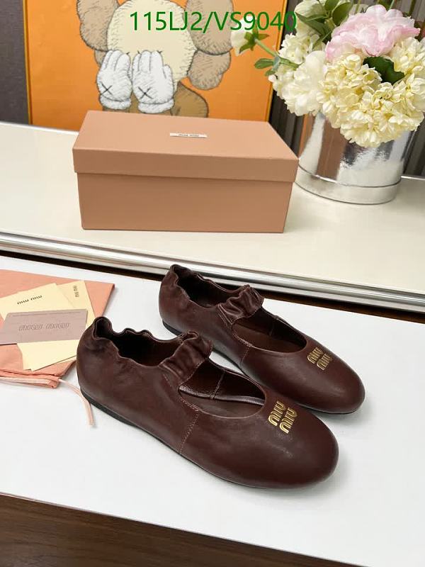 Miu Miu Women's Brown Sheepskin Mary Jane Ballet Flats - EU 35-41
