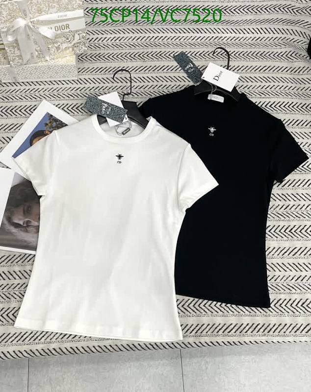 Dior CD Icon Cotton T-Shirt - Classic Crew Neck Short Sleeve Top