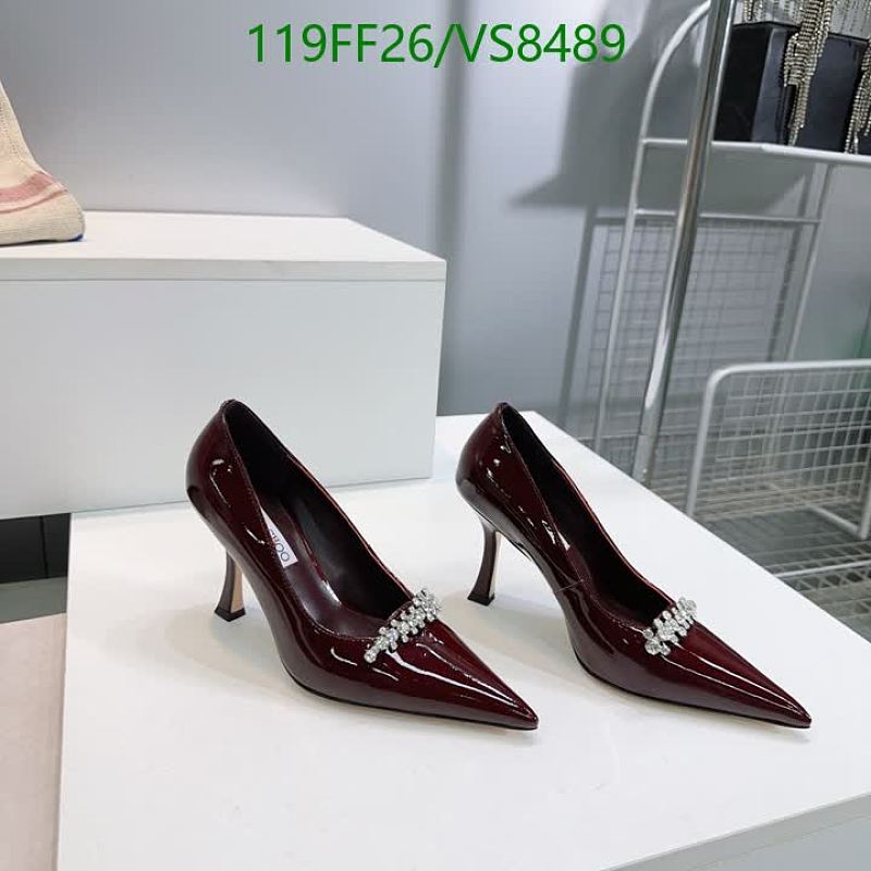 Jimmy Choo Women's Patent Leather Pointed-Toe Pumps with Crystal Embellishment