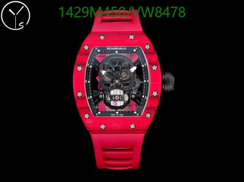 Richard Mille Red Skull Skeleton Automatic Mechanical Watch for Men