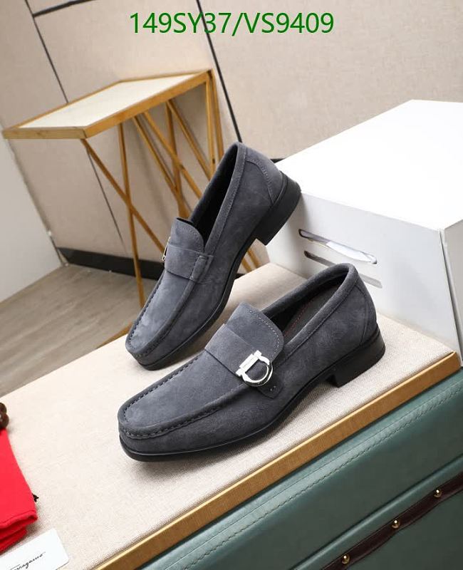Ferragamo Men's Suede Loafers - Elegant Calf Leather Slip-On Shoes