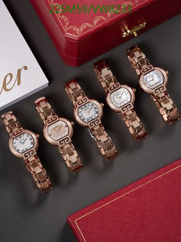 Cartier Mirror Quality Women's Watch - Stainless Steel & Calf Leather