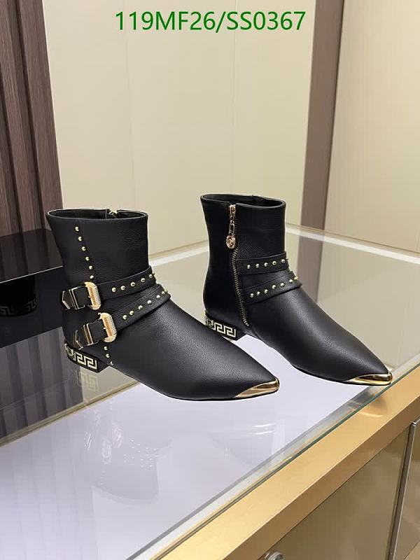 Versace Women's Medusa Studded Ankle Boots - Black Leather Fashion Footwear