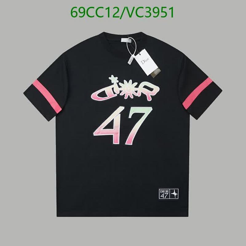 Dior Men's Black Cotton T-Shirt with 'Dior' and '47' Print, Short Sleeves 7 Dior Men's Black Cotton T-Shirt with 'Dior' and '47' Print, Short Sleeves