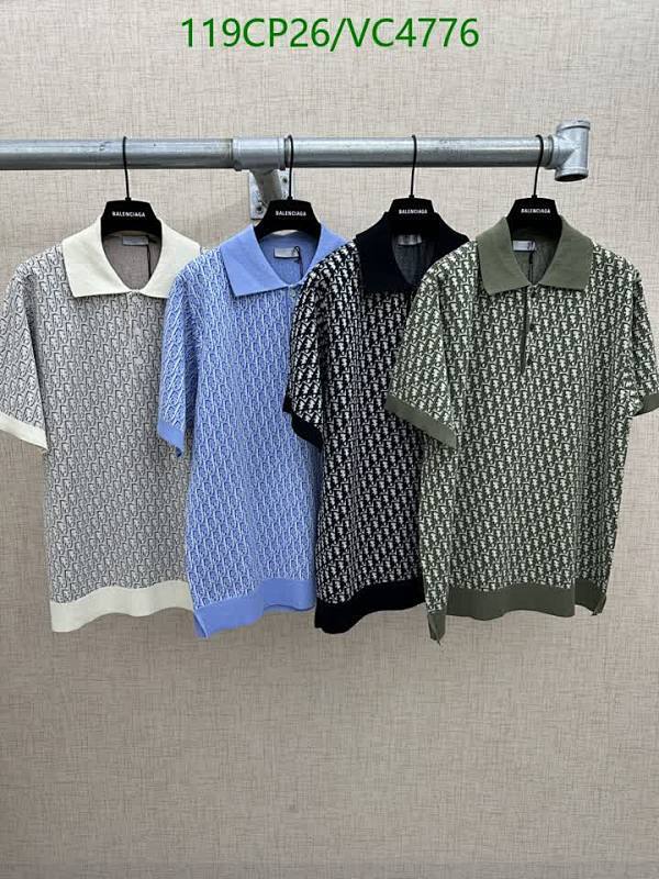 Dior Men's Short Sleeve Polo Shirt - Classic Oblique Jacquard Knit Top