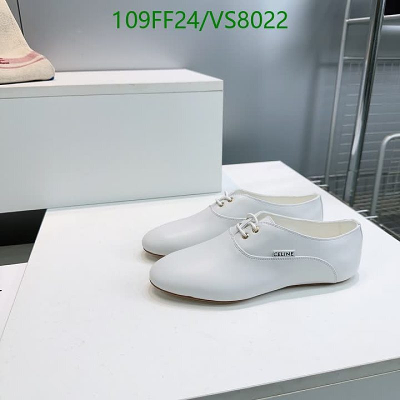 Celine Women's White Leather Lace-Up Derby Shoes - EU 35-40
