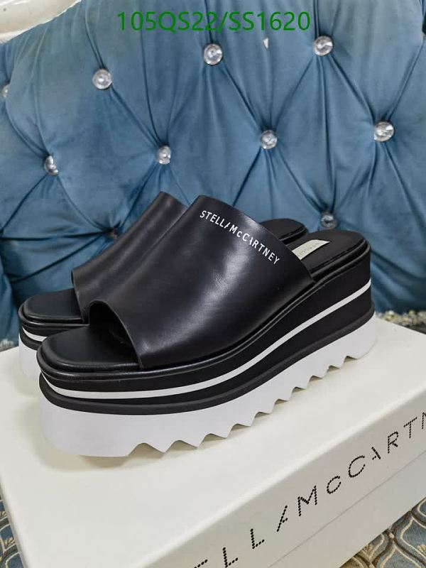 Stella McCartney Women's Black Platform Wedge Sandals