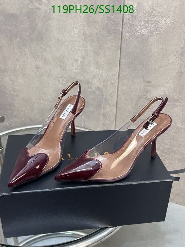 Alaia Women's Burgundy Patent Leather Slingback Pumps